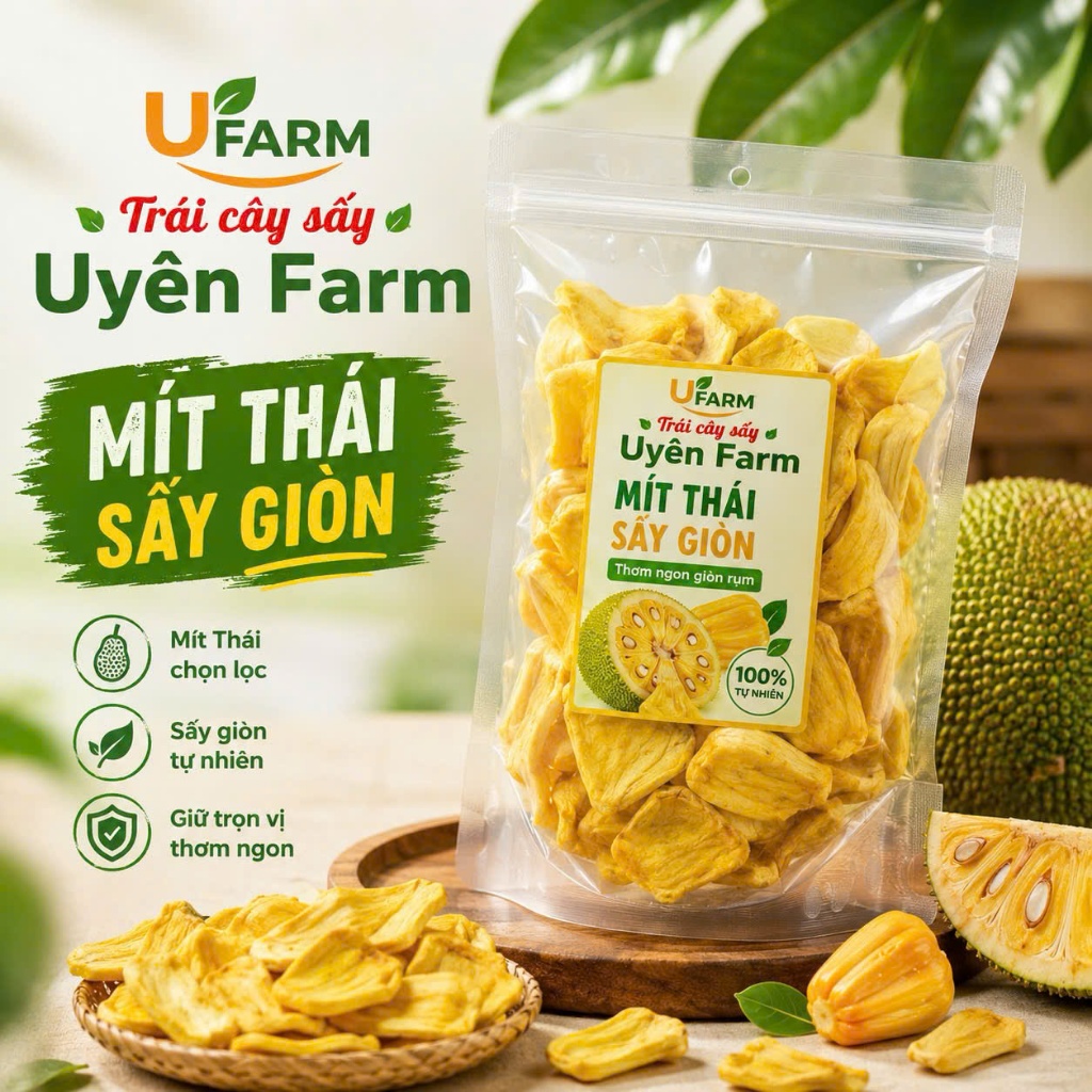 Mít sấy giòn nguyên cánh,Mít Thái sấy giòn hàng xuất khẩu (Đặc sản Đà Lạt)
