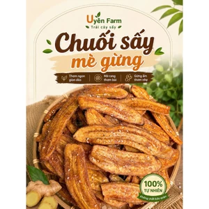 Chuối sấy mè gừng Phương Lam,loại ngon,có đường,thơm giòn,không hôi dầu. (Đặc sản Đà Lạt)