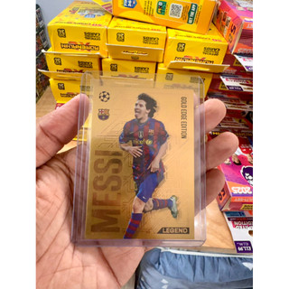 Thẻ Cầu Thủ Bóng Đá Match Attax 2024/25 24/25  Lionel Messi Gold Edge Editon M10 Messi Barcelona ( Siêu Hiếm )