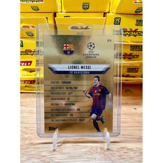 Thẻ Cầu Thủ Bóng Đá Match Attax 2024/25 24/25  Lionel Messi Gold Edge Editon M10 Messi Barcelona ( Siêu Hiếm )
