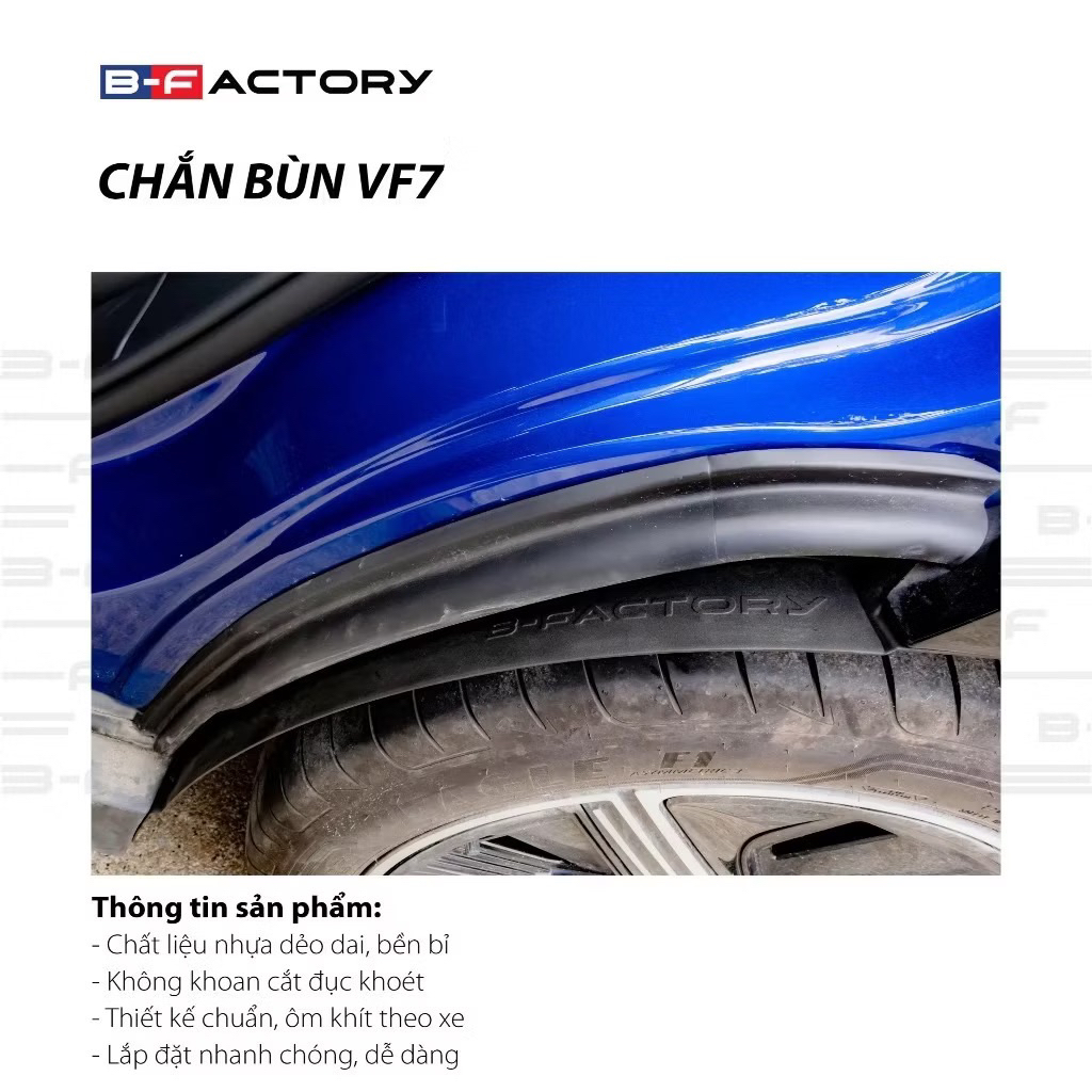 Chắn bùn xe vinfats vf7. Chắn hộc cánh cửa