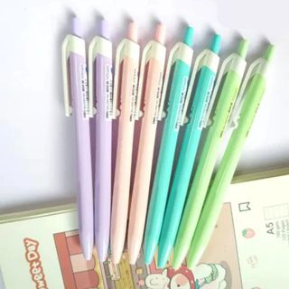 LEAFBOOK Bút bi bấm XTREAM Deli Pastel Q03336/ 03336  Mực Xanh ngòi 0.7mm – viết nét đều, trơn tru