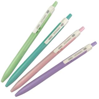 LEAFBOOK Bút bi bấm XTREAM Deli Pastel Q03336/ 03336  Mực Xanh ngòi 0.7mm – viết nét đều, trơn tru