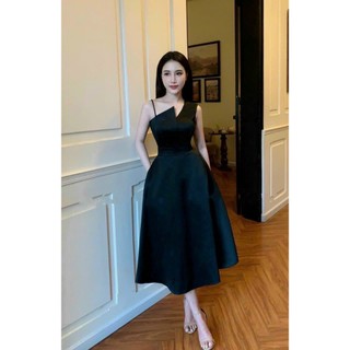 Đầm xòe lệch vai bên dây có đủ size đủ màu[damvaythietke] đi tiệc, sinh nhật, đám cưới,.. X022