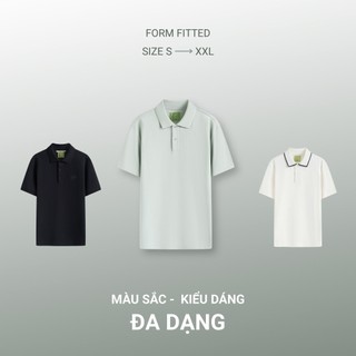 Áo Polo Nam Tay Ngắn Vải S.Café Bo Cổ Gân Form Fitted - Routine 10S25POL028