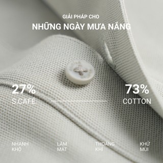 Áo Polo Nam Tay Ngắn Vải S.Café Bo Cổ Gân Form Fitted - Routine 10S25POL028