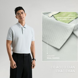 Áo Polo Nam Tay Ngắn Vải S.Café Bo Cổ Gân Form Fitted - Routine 10S25POL028