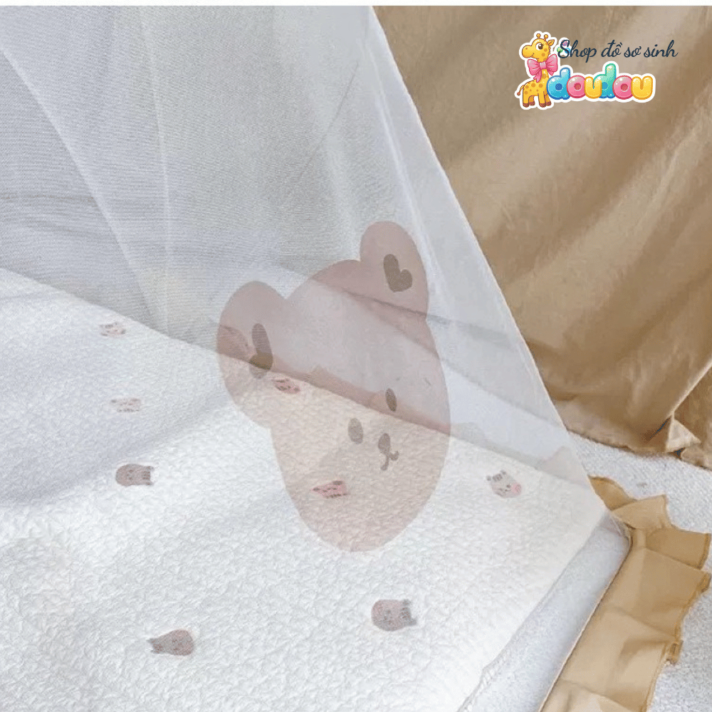 Màn Chụp Cho Bé Sơ Sinh Cao Cấp Chống Muỗi Gấp Gọn Hình Gấu Thỏ Màn Chống Muỗi Gấp Gọn DouDou A14