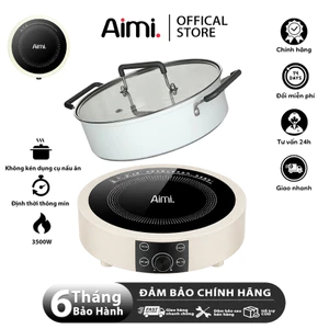 Bếp Hồng Ngoại Cao Cấp Cảm Ứng - Mặt Kính Vi Tinh Chống Nước, Công Suất 3500W, Tặng kèm nồi