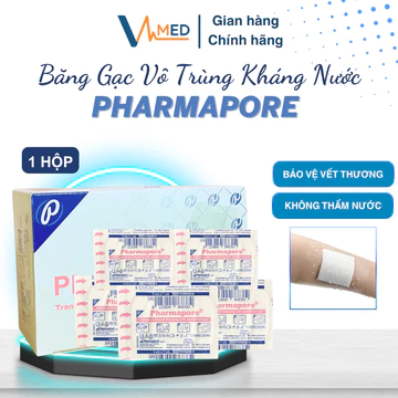 Một Hộp Băng gạc vô trùng không thấm nước Pharmapore PU - Băng dán vết thương, thấm hút dịch mủ