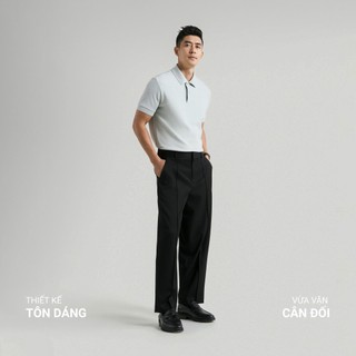 Áo Polo Nam Tay Ngắn Vải S.Café Bo Cổ Gân Form Fitted - Routine 10S25POL028