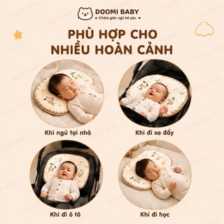 Gối 10 Lớp Cao Cấp Loại 1 Thấm Hút Mồ Hôi Cho Bé - Doomi Baby - HT639 - HT860