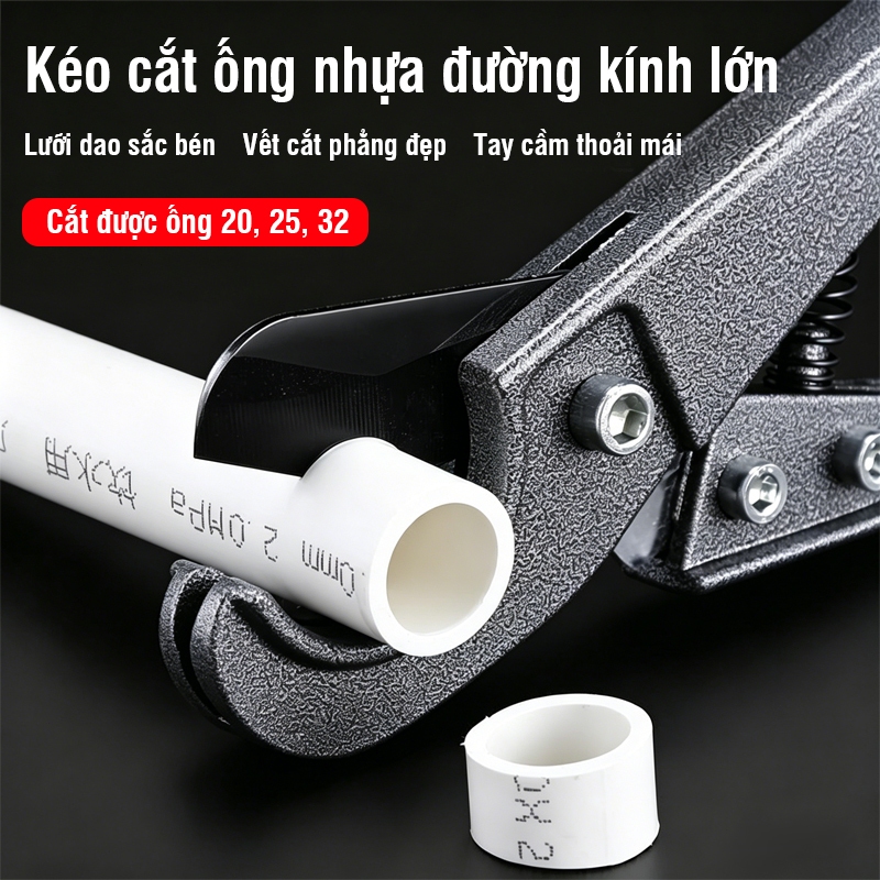 Kéo cắt ống nhựa PVC 32mm hợp kim sắc bén nhanh chuyên dụng ống nhiệt ống điện đa năng tiện lợi chất