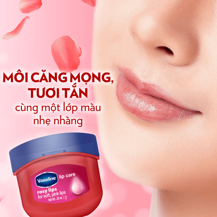 Sáp Dưỡng Môi Hồng Xinh Vaseline Lips Care Rosy Lips 7g
