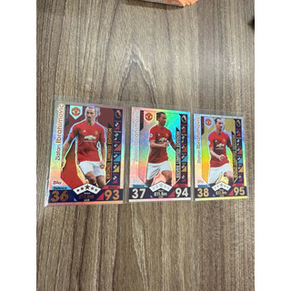 Bộ 3x Thẻ Cầu Thủ Bóng Đá Ibrahimovic Vàng Bạc Đồng Match Attax Ibrahimovic Manchester United Limited 2016/17 Super Rare