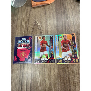 Bộ 3x Thẻ Cầu Thủ Bóng Đá Ibrahimovic Vàng Bạc Đồng Match Attax Ibrahimovic Manchester United Limited 2016/17 Super Rare