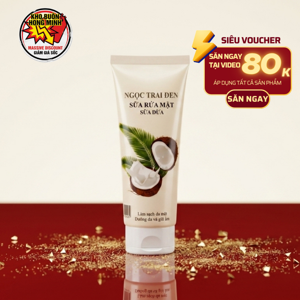 Sữa Rửa Mặt Làm Sạch Sâu Sữa Dừa 100ml Hỗ Trợ Kiềm Dầu Thu Nhỏ Lỗ Chân Lông (Trắng)