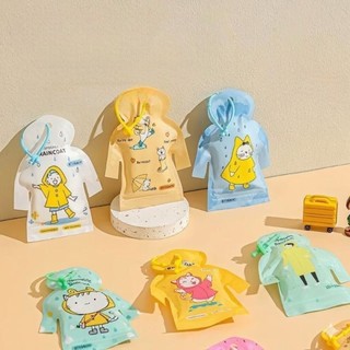 ÁO MƯA DÙNG 1 LẦN SET 5 BỎ TÚI MINI, ÁO MƯA GẤP GỌN CHỐNG NƯỚC DU LỊCH DÃ NGOẠI CHO NGƯỜI LỚN TRẺ EM