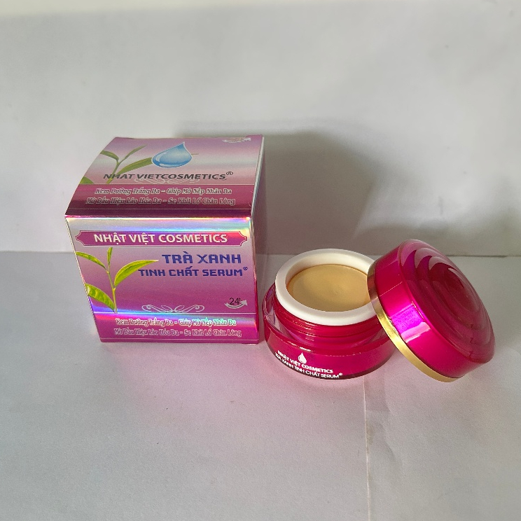 Kem Dưỡng Sáng Da Mặt Tinh Chất Serum Nhật Việt Trà Xanh Hỗ Trợ Mờ Dấu Hiệu Lão Hóa (Tím Bạc)