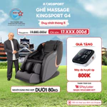 [LIVE] Ghế massage KINGSPORT Standard G4 con lăn di chuyển cổ vai, túi khí massage tay dài — ảnh 1