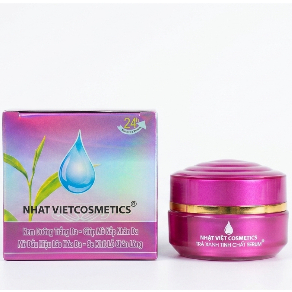 Kem Dưỡng Sáng Da Mặt Tinh Chất Serum Nhật Việt Trà Xanh Hỗ Trợ Mờ Dấu Hiệu Lão Hóa (Tím Bạc)