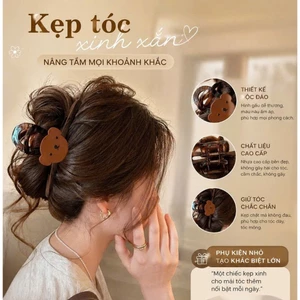 Kẹp tóc càng cua Hàn Quốc, size 13cm, hình con gấu baby dễ thương