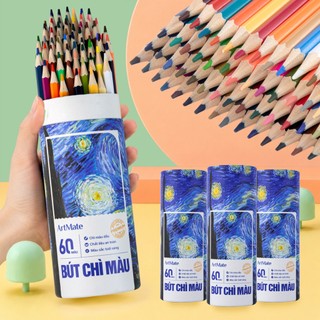 [MỚI 2026] Màu Chì Gốc Dầu VANGOGH Hộp 60 Bút Chì Màu Đậm Mịn, Tươi Sáng Ít Vụn Dùng Vẽ Tranh, Phác Thảo AM-CL205