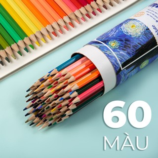 [NEW] Bút Chì Màu Gốc Dầu VanGogh 60 Màu Classmate, Chì Màu Tô Bóng Mịn, Che Phủ Cao, Chồng Được Màu, Hoà Sắc Tốt
