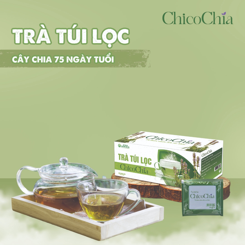Quà tặng Trà túi lọc ChicoChia - DETOX, GIẢM MỠ GAN - MỠ MÁU