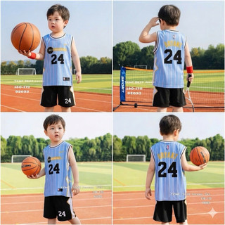 Bộ Ba Lỗ Thể Thao Cho Bé Trai Hàng QCCC Siêu Mát - Bộ quần áo sát nách thông hơi lạnh cho bé trai, Bộ bóng đá bóng rổ