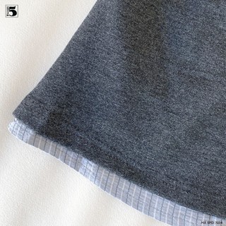 Áo Kiểu Nữ Twentyfive Giả 2 Lớp Phối Sơ Mi, Cổ Trễ, Áo Thun Nữ Cộc Tay Form Ôm Tôn Dáng Thanh Lịch 7234