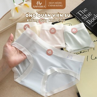 Combo 5 Quần Lót Cotton Viền Lụa Siêu Mát - Set 5 Quần Chip Nữ Tính In Chú Gấu Dễ Thương AMYBRA LY03