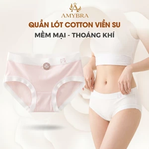 Combo 5 Quần Lót Cotton Viền Lụa Siêu Mát - Set 5 Quần Chip Nữ Tính In Chú Gấu Dễ Thương AMYBRA LY03