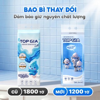 [TẶNG MIẾNG KHỬ MÙI] Giấy đa năng TopGia Melto dễ tan trong nước, mềm mịn, 1200 tờ 400 lượt rút