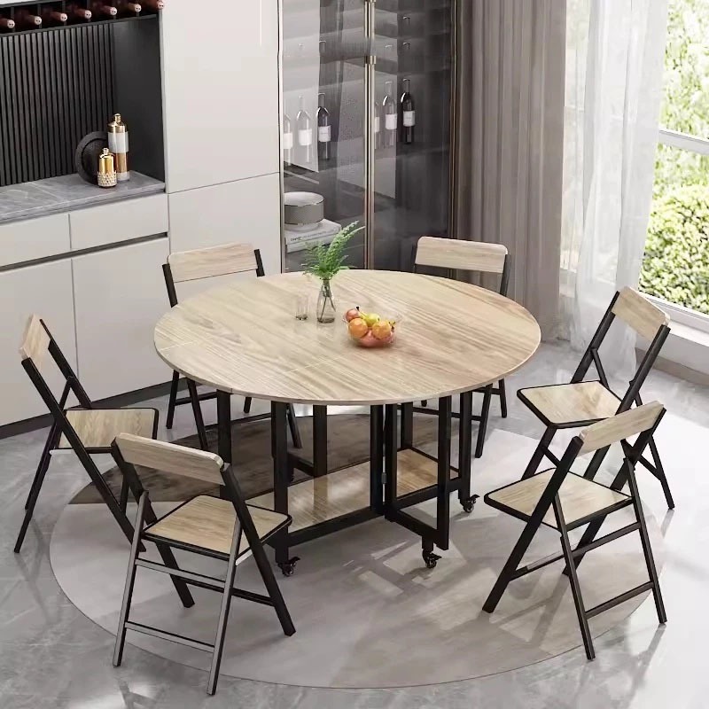 [Chính Hãng] Bàn ăn gấp gọn thông minh khung thép chống gỉ chất liệu gỗ MDF lõi xanh chống nước chống xước - BZ608