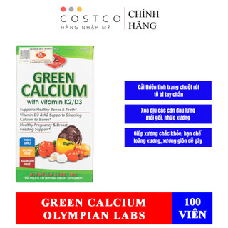 [HÀNG CÔNG TY] TPBVSK Bổ Sung Canxi Hữu Cơ Cho Mẹ Bầu & Cho Con Bú - Olympian Labs Green Calcium - Có Tem Phụ Tiếng Việt
