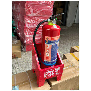 {Có kiểm định}Combo 1 Bình chữa cháy bột ABC 4kg  tặng kèm 1 tấm nội quy tiêu lệnh 2in1+ kệ đựng