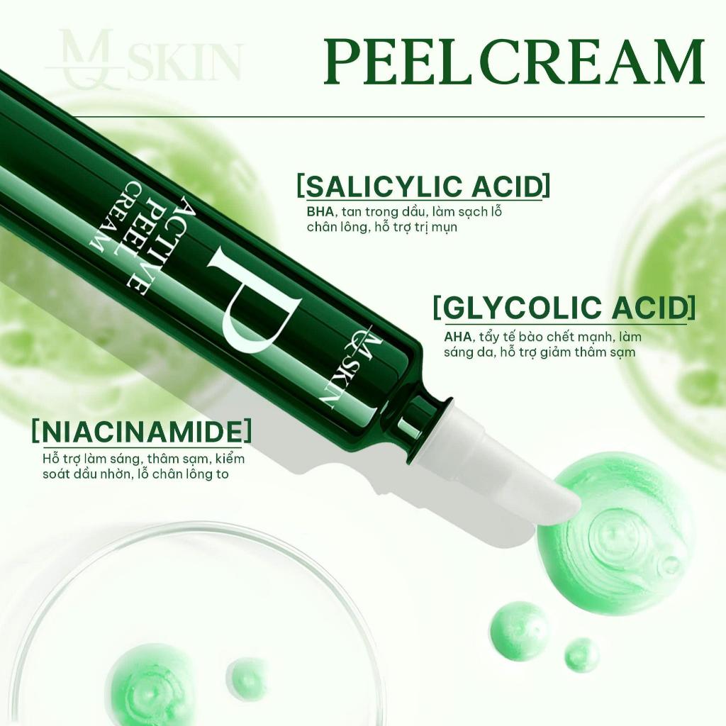 [MQSKIN] Combo Active Peel Cream (10g) và Tinh Chất Glutathione Serum (20ml) - Bộ Đôi Hỗ Trợ Chăm Sóc Da Mụn