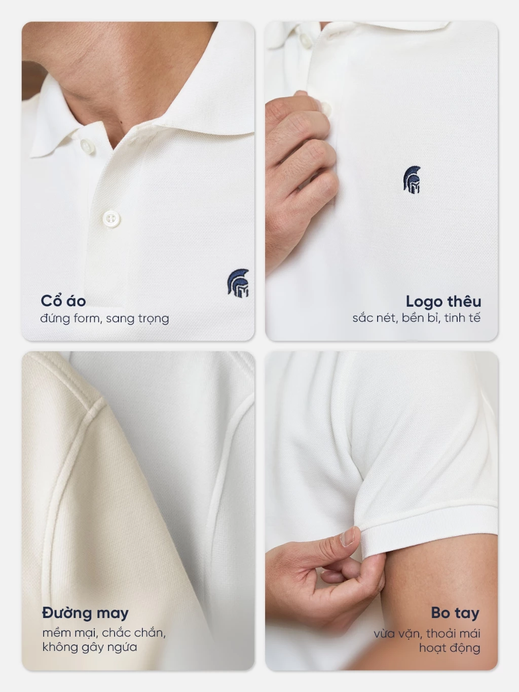 [BEST SELLER] Áo polo nam BASIC SYMBOL, POLO QUỐC DÂN vải cá sấu cotton interlock - POLOMANOR ảnh 3