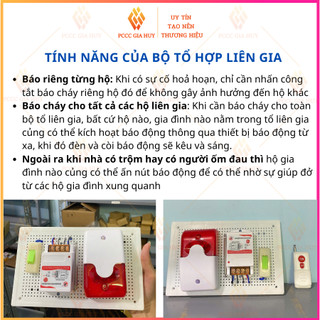 Bộ Báo c.h.á.y Tổ Liên Gia Không Dây 220V- Dùng Cho Tổ Dân Phố, Hộ Gia Đình