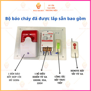 Bộ Báo c.h.á.y Tổ Liên Gia Không Dây 220V- Dùng Cho Tổ Dân Phố, Hộ Gia Đình