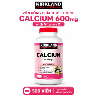 [NHẬP MỸ] Thực phẩm bảo vệ sức khỏe Kirkland Signature Calcium with Vitamin D3 - Hộp 500 viên