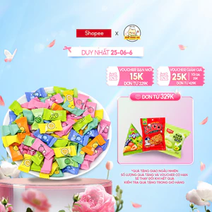 Kẹo C Lạnh Ngậm Trái Cây Mix Vị Thơm Mát - Kẹo Ngậm Bạc Hà Trái Cây Đủ Vị Gói 200g