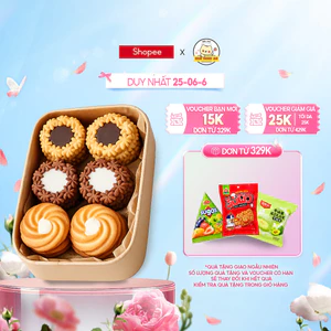 Bánh Quy Hình Hoa Giòn Bơ Vanilla Bánh Quy Hoa Vàng Nâu Thơm Béo