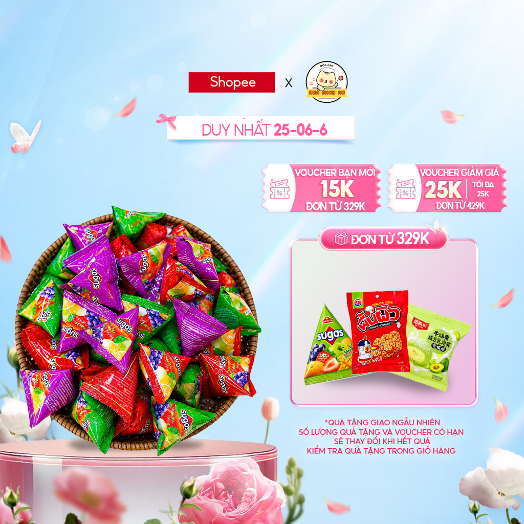 [500G - 1KG] Kẹo Dẻo Chip Chip Sugas Hương Trái Cây Siêu Ngon Kẹo Tam Giác Dẻo Mềm Dẻo Ngọt Dịu