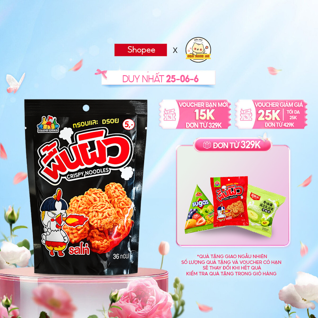[SIÊU HOT] Mì Viên Cay Thái Lan Funny Castle - Snack Mì Tôm Trẻ Em Giòn Rụm, Cay Tê Lôi Cuốn