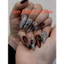 498. nailbox mắt mèo đỏ, charm đính ngẫu nhiên