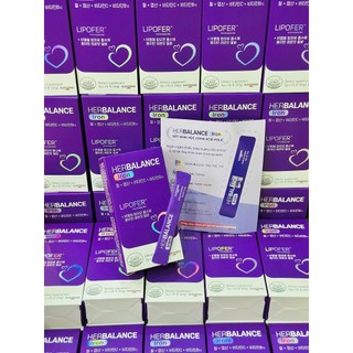 Sắt Sinh Học Cho Bà Bầu HerBalance Iron (Hộp 20 Gói) Bổ Sung Sắt Lipofer, Vitamin C & Acid Folic