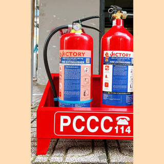 {Có Kiểm Định}Combo 1 bình chữa cháy bột 4kg+1 bình khí CO2 3kg kiểm định kèm kệ đựng tặng NQTL 2IN1