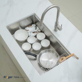 Chậu rửa bát Kluger KY8045ST Plus bề mặt trơn dễ vệ sinh